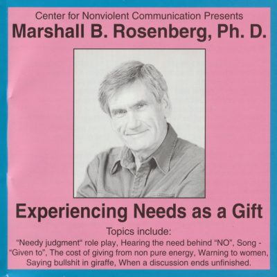 Experiencing Needs as a Gift Audio CD Front Cover